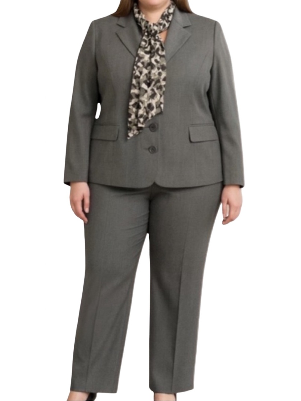 Kasper Women’s Size 18 Slate Gray 3 Piece Pant Suit NWT